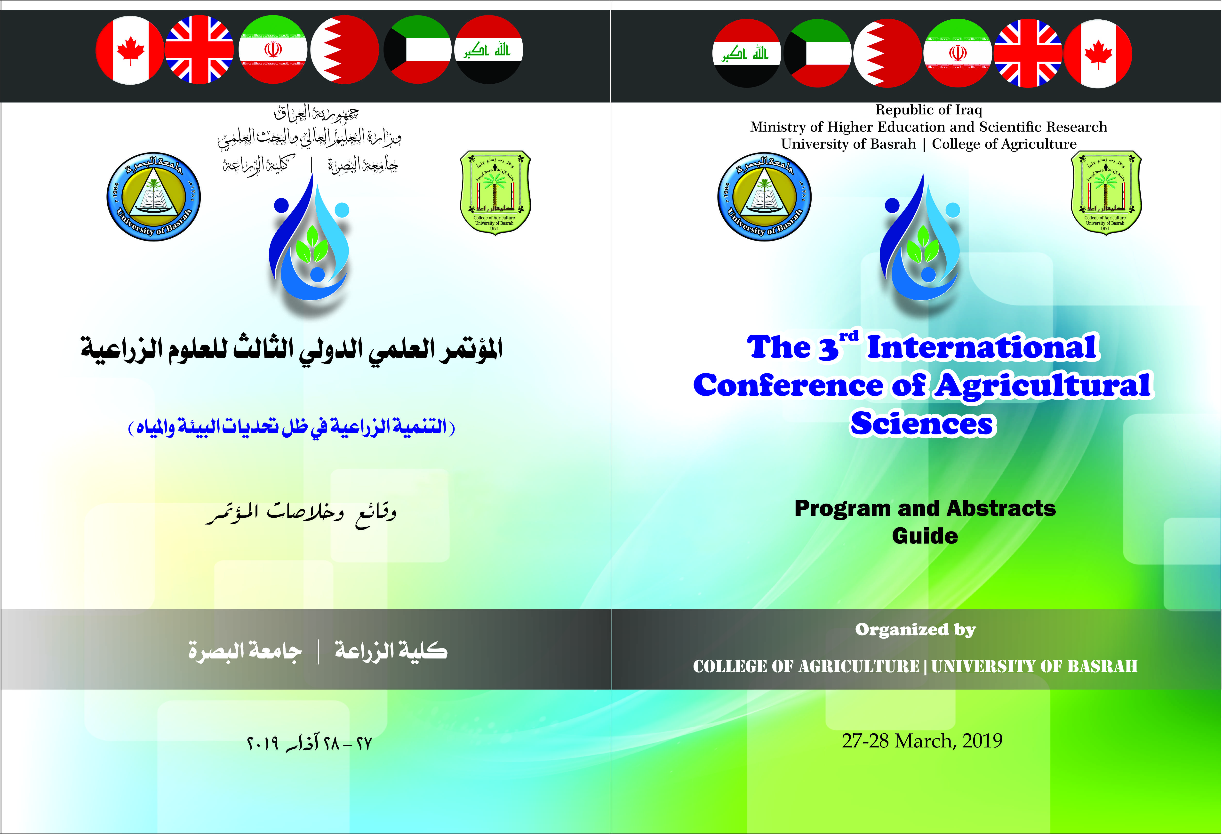 The 3rd International Conference of Agricultural Sciences 27-28 March, 2019